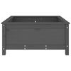 vidaXL Ζαρντινιέρα Γκρι 82,5 x 82,5 x 39 εκ. από Μασίφ Ξύλο Πεύκου
