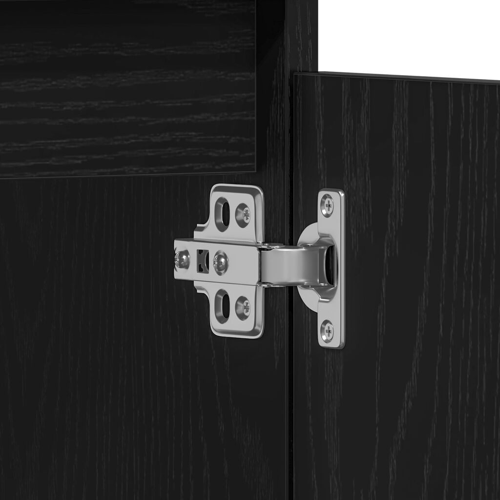 vidaXL Νιπτήρας Μπάνιου Μαύρο Δρυς 65x33x60 εκ Επεξεργασμένο ξύλο