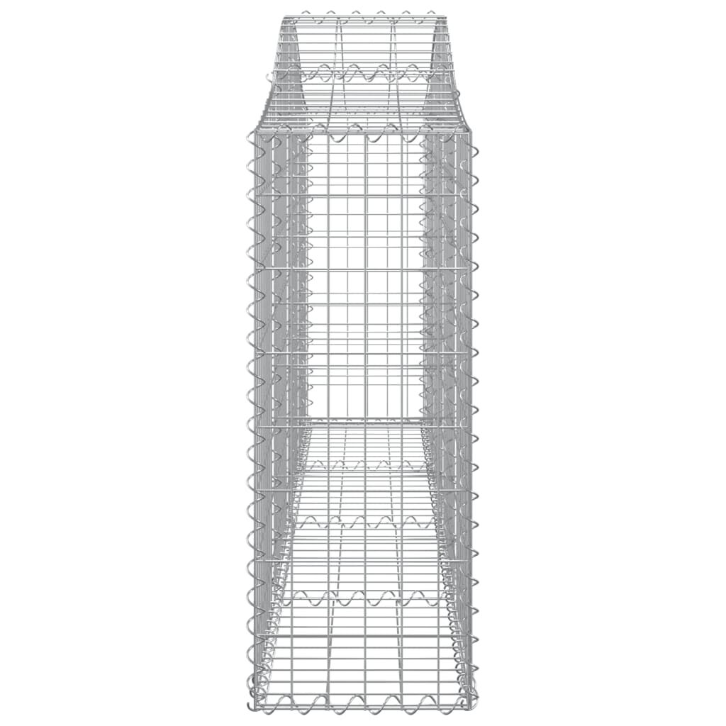 vidaXL Συρματοκιβώτια Τοξωτά 6 τεμ. 200x30x80/100 εκ. Γαλβαν. Ατσάλι