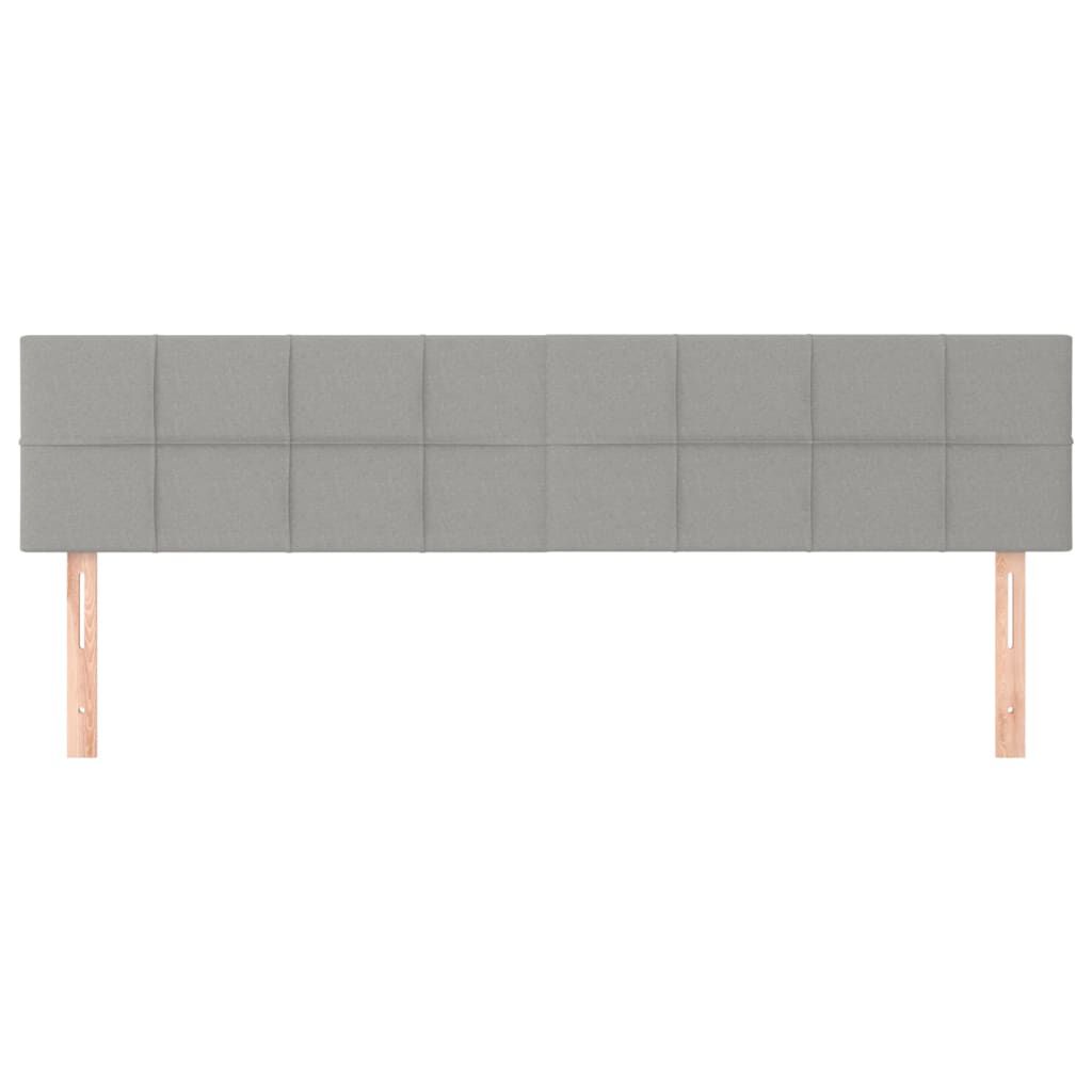vidaXL Κεφαλάρια Κρεβατιού 2 τεμ. Αν. Γκρι 80 x 5 x 78/88εκ.Υφασμάτινο