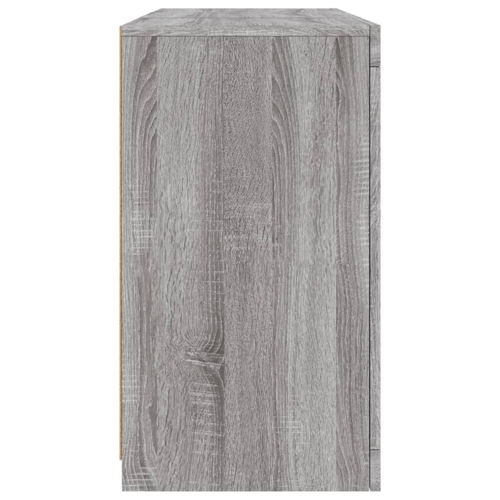 vidaXL Μπουφές με LED Γκρι Sonoma 123 x 37 x 67 εκ.
