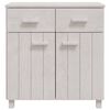 vidaXL Ντουλάπι Αποθήκευσης Λευκό 79 x 40 x 80 εκ. Μασίφ Ξύλο Πεύκου