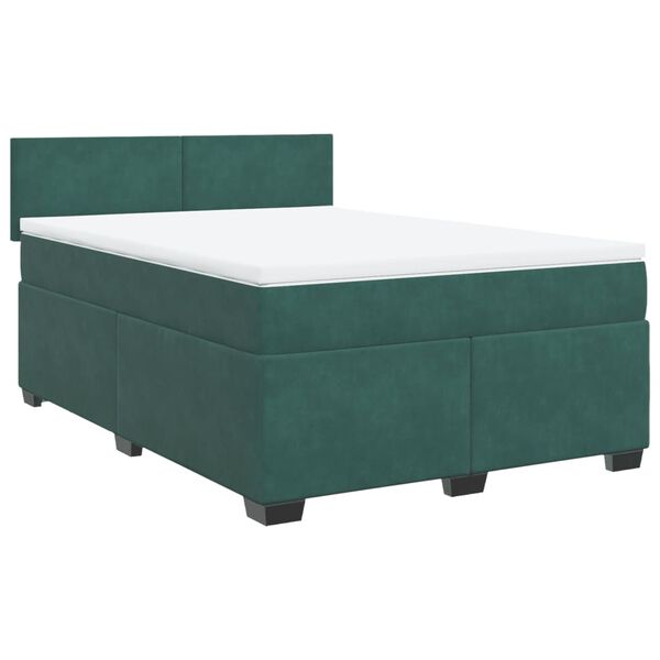 vidaXL &Kappa;&rho;&epsilon;&beta;ά&tau;&iota; Boxspring &mu;&epsilon; &Sigma;&tau;&rho;ώ&mu;&alpha; &Sigma;&kappa;&omicron;ύ&rho;&omicron; &Pi;&rho;ά&sigma;&iota;&nu;&omicron; 140x190&epsilon;&kappa;. &Beta;&epsilon;&lambda;&omicron;ύ&delta;&iota;&nu;&omicron;