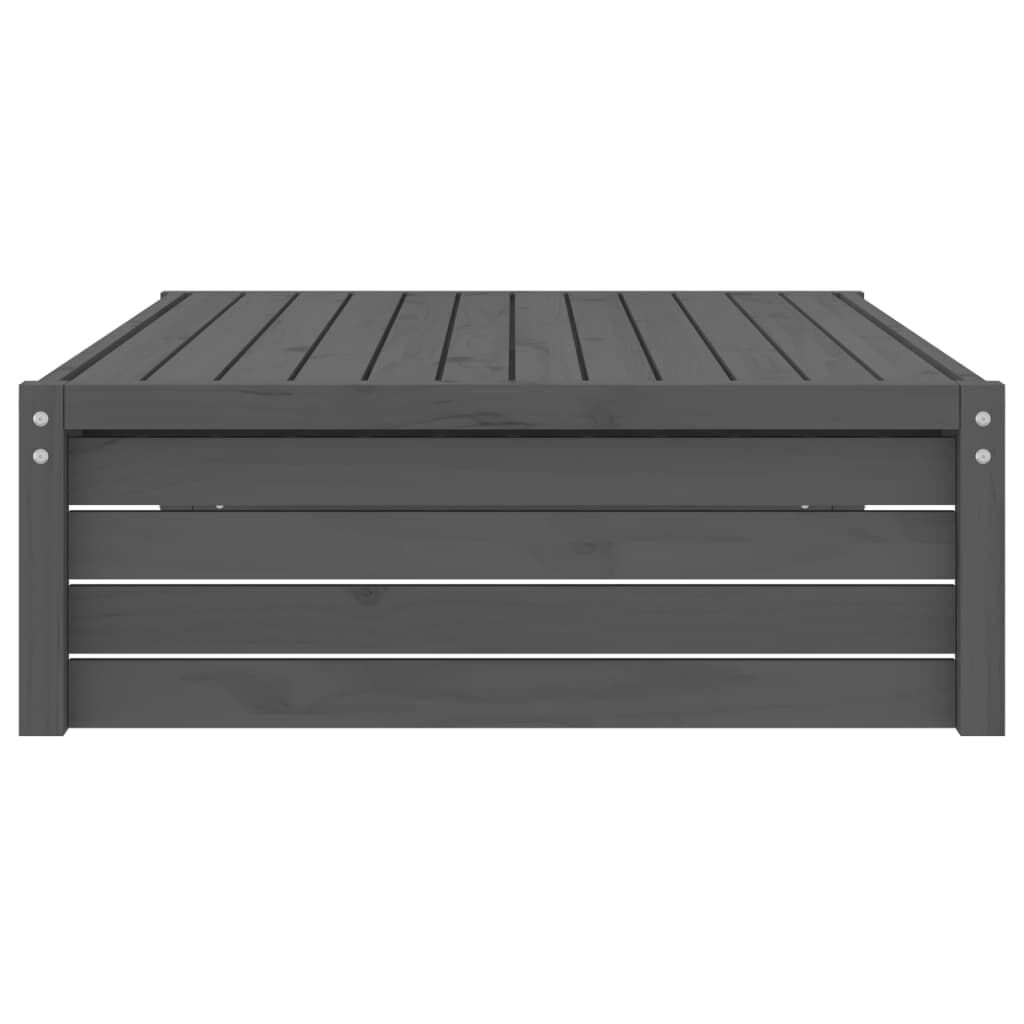 vidaXL Υποπόδιο Κήπου Γκρι 120 x 80 εκ. από Μασίφ Ξύλο Πεύκου