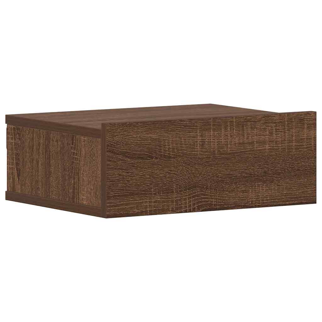 vidaXL Κομοδίνο Κρεμαστά Καφέ Δρυς 40x30x15 εκ. Επεξεργ. Ξύλο