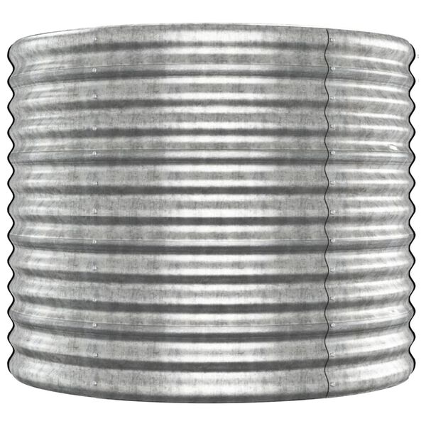 vidaXL Ζαρντινιέρα Ασημί 512x80x68 εκ. Ατσάλι με Ηλεκτρ. Βαφή Πούδρας