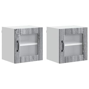 vidaXL Ντουλάπα Κουζίνας 2 pcs Γκρίζο Σονομα 40 x 31 x 40 εκ.