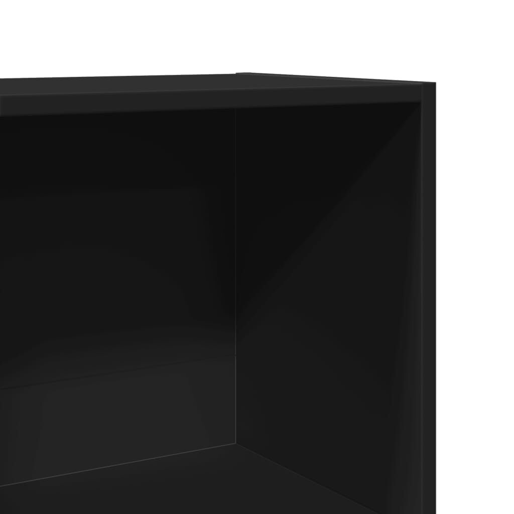 vidaXL Βιβλιοθήκη Μαύρο 40x30x114 εκ. από Επεξεργασμένο Ξύλο