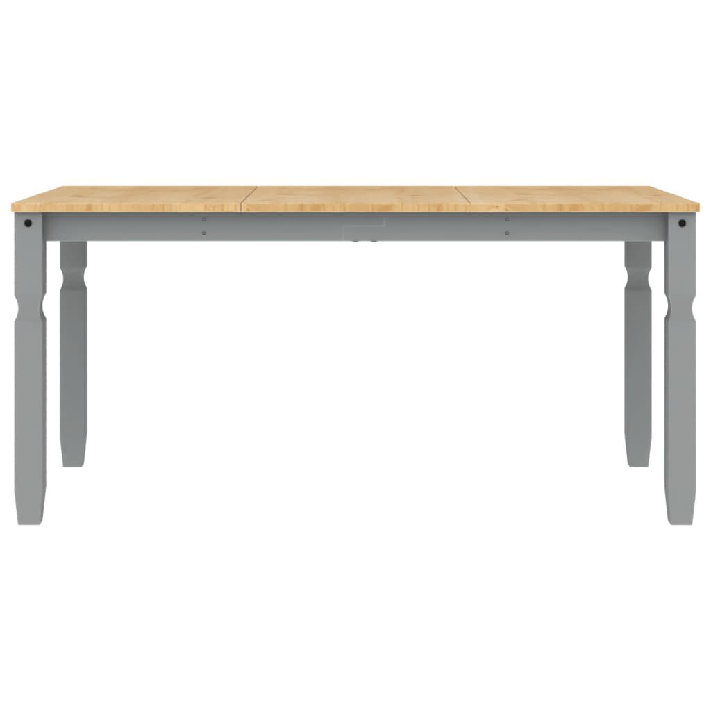 vidaXL Τραπεζαρία Corona Γκρι 160 x 80 x 75 εκ. από Μασίφ Ξύλο Πεύκου