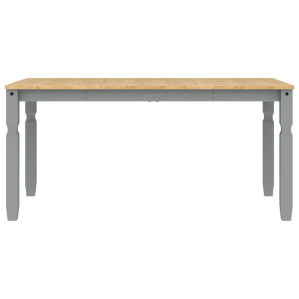 vidaXL Τραπεζαρία Corona Γκρι 160 x 80 x 75 εκ. από Μασίφ Ξύλο Πεύκου