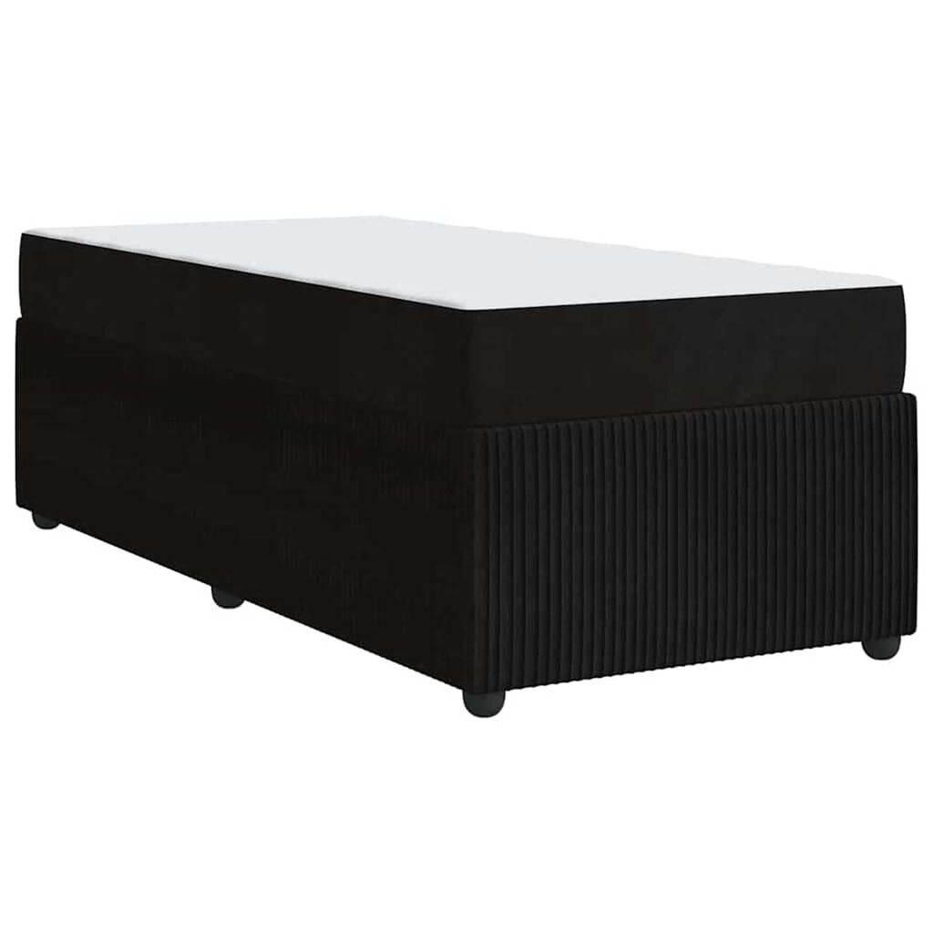 vidaXL Σκελετός κρεβατιού με στρώμα Άλλο Μαύρο 100 x 200 cm Βελούδο