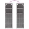 vidaXL Έπιπλα Τηλεόρασης με LED 2 τεμ. Γκρι Sonoma 30,5x30x102 εκ.