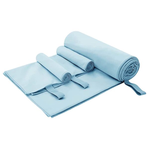 vidaXL Σύνολο πετσέτας αθλητισμού 3 pcs Μπλε