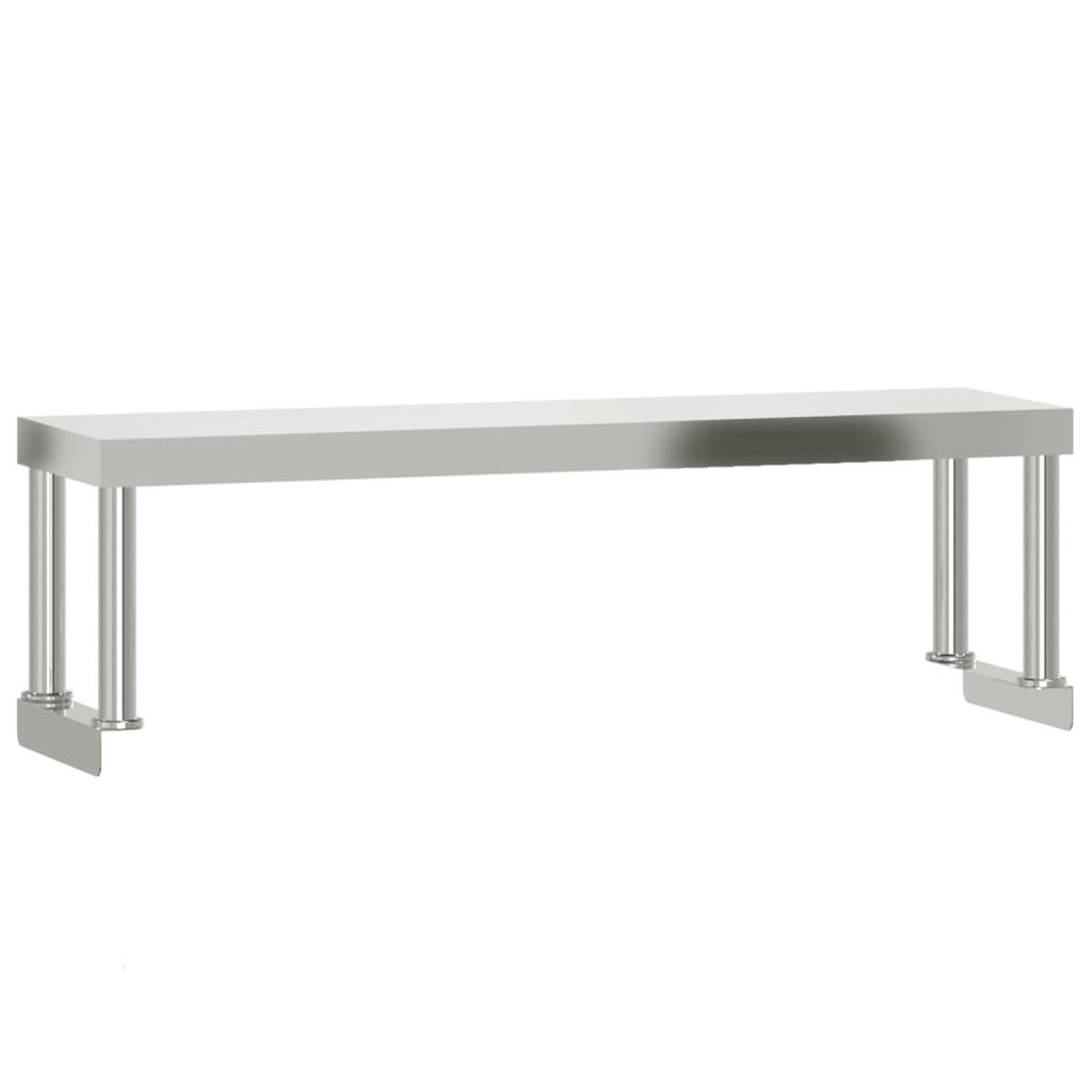 vidaXL Ράφι Επιτραπέζιο για Πάγκο Εργασίας 110x30x35 εκ. Ανοξ. Ατσάλι