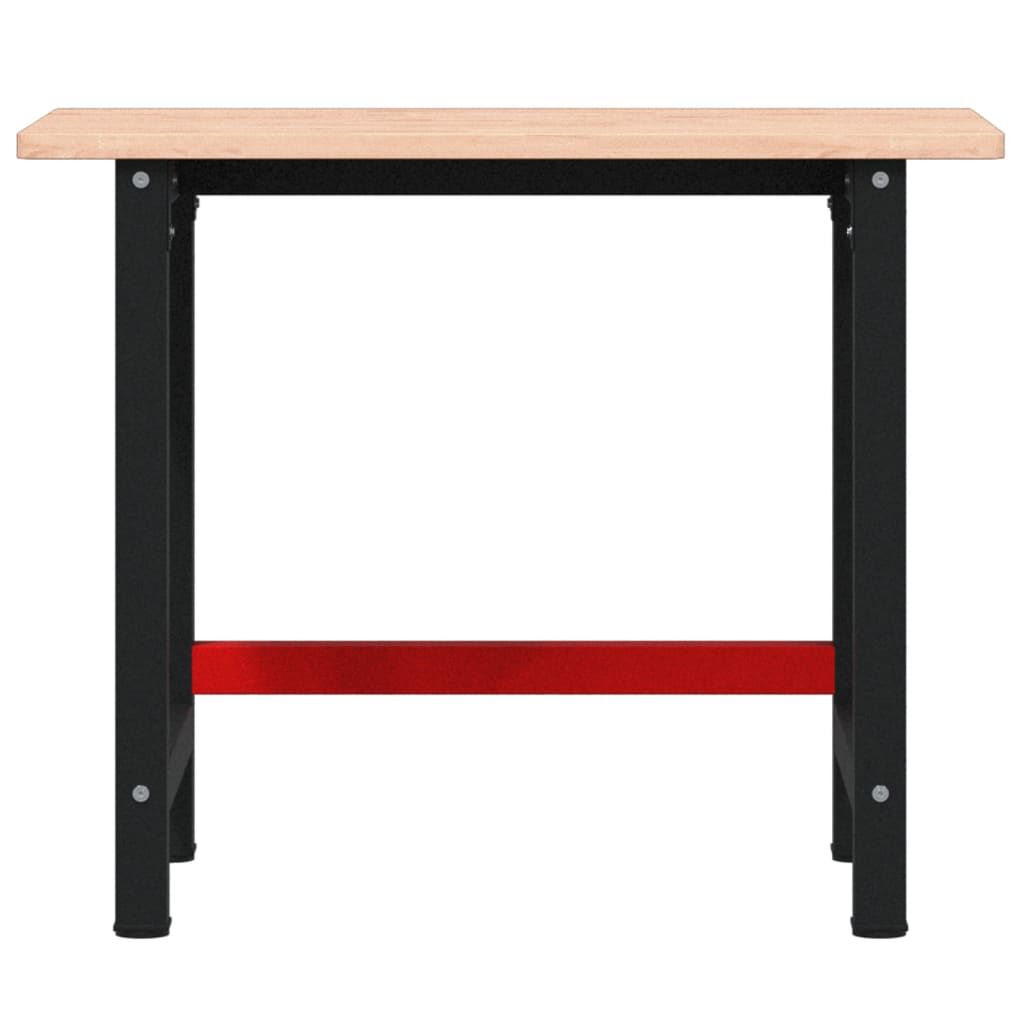 vidaXL Πάγκος Εργασίας Ορθογώνιος 100x60x81,5 εκ. από Μασίφ Ξύλο Οξιάς