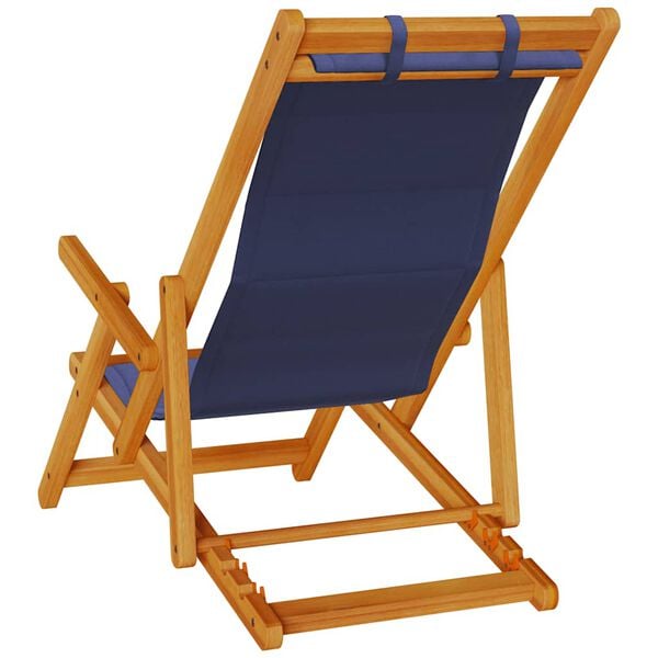 vidaXL Καρέκλα Παραλίας με μαξιλάρι 2 pcs Καφέ 61.5 x 123 x 82cm