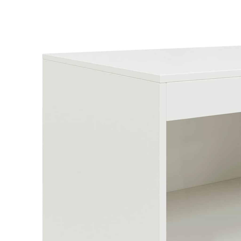 vidaXL Μπουφές Λευκός 67x39x107 εκ. από Ατσάλι
