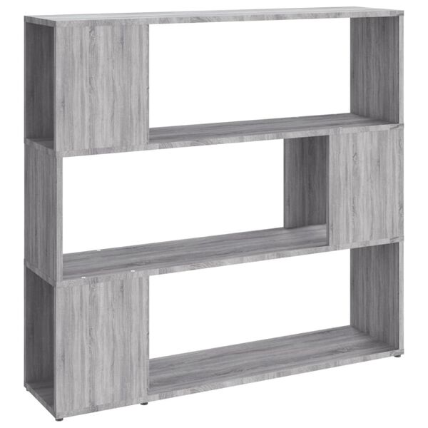 vidaXL Βιβλιοθήκη/Διαχωριστικό Χώρου Γκρι Sonoma 100 x 24 x 94 εκ.