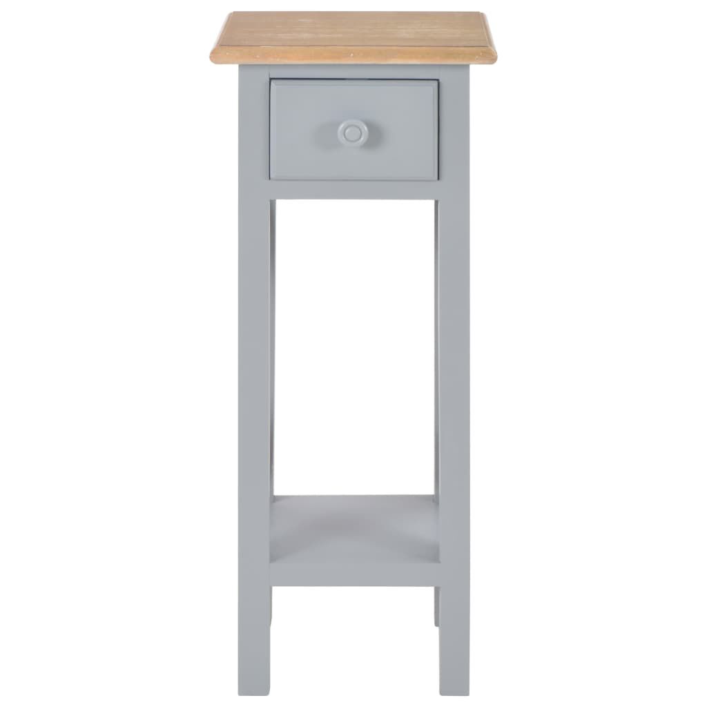 vidaXL Τραπεζάκι Βοηθητικό Γκρι 27 x 27 x 65,5 εκ. Ξύλινο