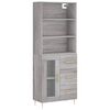 vidaXL Ντουλάπι Γκρι Sonoma 69,5 x 34 x 180 εκ. Επεξεργασμένο Ξύλο