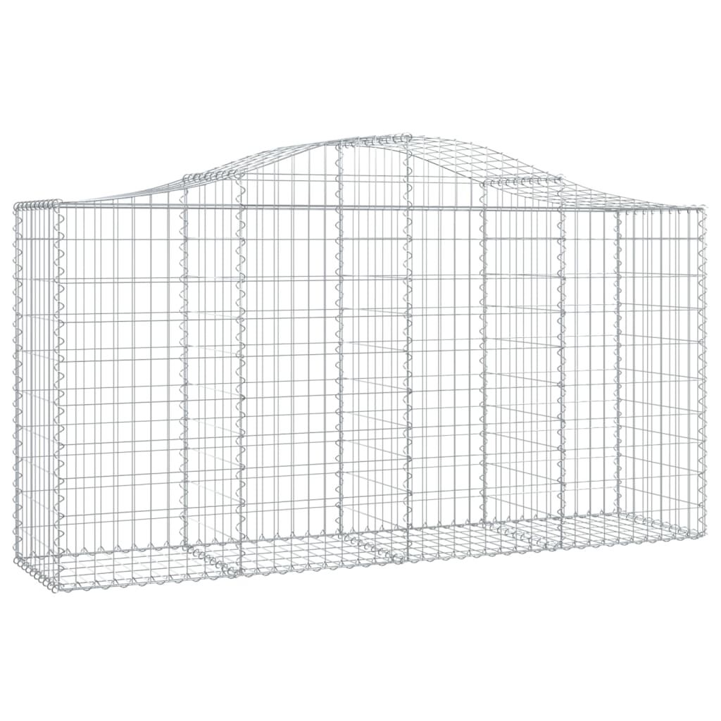 vidaXL Συρματοκιβώτιο Τοξωτό 200x50x100/120εκ. από Γαλβανισμένο Χάλυβα