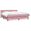 vidaXL Box Spring &kappa;&rho;&epsilon;&beta;ά&tau;&iota; &mu;&epsilon; &sigma;&tau;&rho;ώ&mu;&alpha; &rho;&omicron;&zeta; 180x220 cm &Beta;&epsilon;&lambda;&omicron;ύ&delta;&iota;&nu;&omicron;