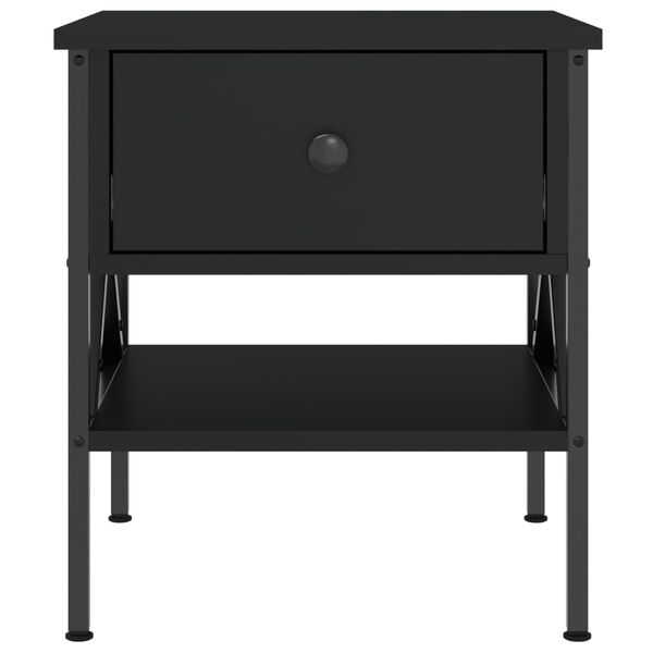 vidaXL Κομοδίνα 2 τεμ. Μαύρα 40 x 42 x 45 εκ. από Επεξεργασμένο Ξύλο