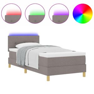 vidaXL LED &Kappa;&rho;&epsilon;&beta;ά&tau;&iota; &mu;&epsilon; &beta;ά&theta;&rho;&omicron; &mu;&epsilon; &sigma;&tau;&rho;ώ&mu;&alpha; Taupe 80 x 200 cm ύ&phi;&alpha;&sigma;&mu;&alpha;