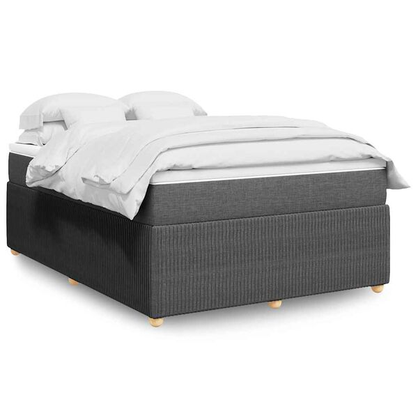 vidaXL &Kappa;&rho;&epsilon;&beta;ά&tau;&iota; Boxspring &mu;&epsilon; &Sigma;&tau;&rho;ώ&mu;&alpha; &Sigma;&kappa;&omicron;ύ&rho;&omicron; &Gamma;&kappa;&rho;&iota; 140x190 &epsilon;&kappa;. &Upsilon;&phi;&alpha;&sigma;&mu;ά&tau;&iota;&nu;&omicron;