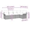 vidaXL Σετ Καναπέ Κήπου 5 pcs 242.5 x 132.5 x 85 εκ. Πολυ ράταν