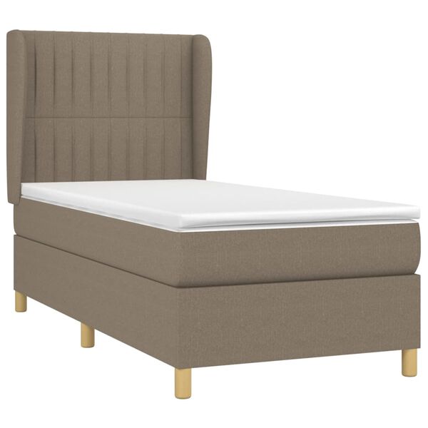 vidaXL &Kappa;&rho;&epsilon;&beta;ά&tau;&iota; Boxspring &mu;&epsilon; &Sigma;&tau;&rho;ώ&mu;&alpha; Taupe 80x200 &epsilon;&kappa;. &Upsilon;&phi;&alpha;&sigma;&mu;ά&tau;&iota;&nu;&omicron;