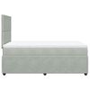 vidaXL Κρεβάτι Boxspring με Στρώμα Ανοιχτό Γκρι 120x190 εκ. Βελούδινο