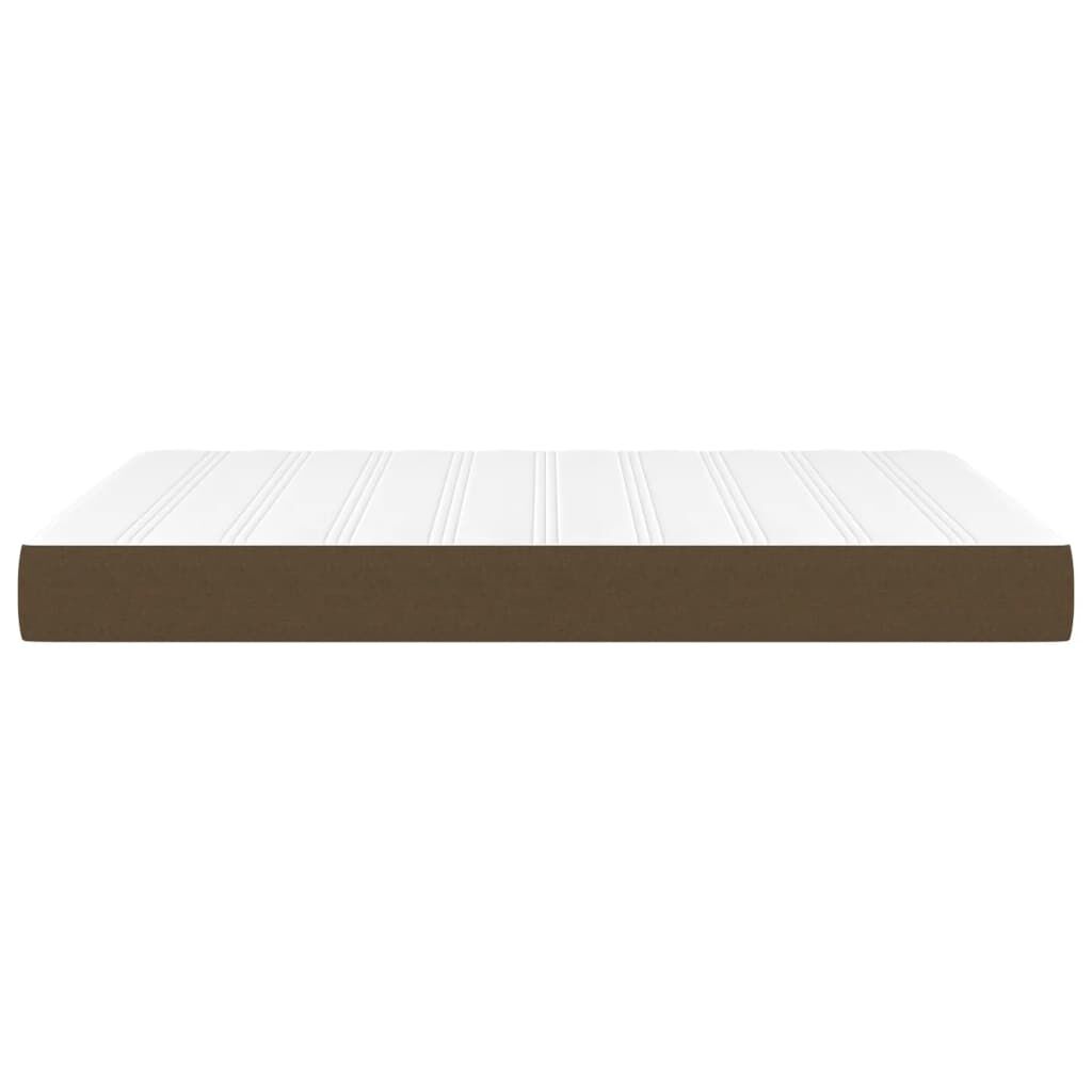 vidaXL Στρώμα με Pocket Springs Σκούρο Καφέ 140x190x20 εκ. Βελούδινο