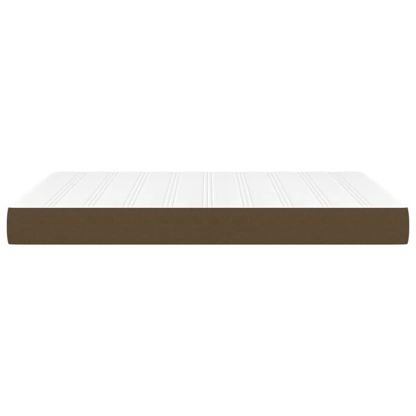vidaXL Στρώμα με Pocket Springs Σκούρο Καφέ 140x190x20 εκ. Βελούδινο