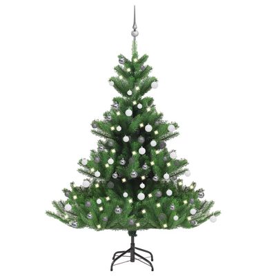vidaXL Χριστουγ. Δέντρο Έλατο Nordmann LED/Μπάλες Πράσινο 150 εκ.