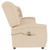 vidaXL Πολυθρόνα Μασάζ Τετραθέσια Ανακλινόμενη Κρεμ Υφασμάτινη