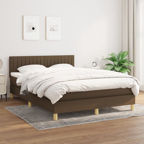 vidaXL &Kappa;&rho;&epsilon;&beta;ά&tau;&iota; Boxspring &mu;&epsilon; &Sigma;&tau;&rho;ώ&mu;&alpha; &Sigma;&kappa;&omicron;ύ&rho;&omicron; &Kappa;&alpha;&phi;έ 140x200 &epsilon;&kappa; &Upsilon;&phi;&alpha;&sigma;&mu;ά&tau;&iota;&nu;&omicron;