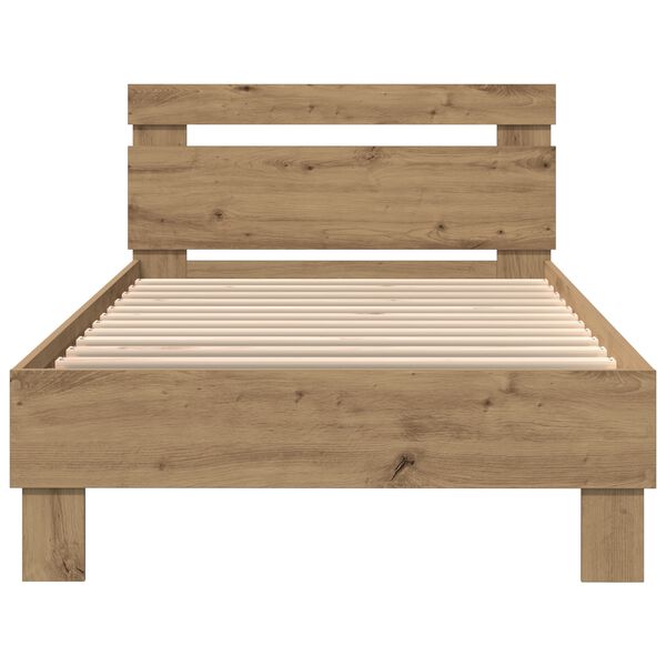 vidaXL Σκελετός Κρεβατιού artisan δρυς 75 x 190 cm Επεξεργασμένο ξύλο