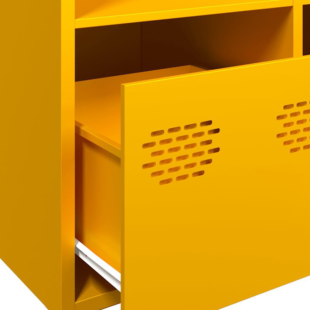 vidaXL Ντουλάπι Μουσταρδί 68x39x103,5 εκ. από Ατσάλι