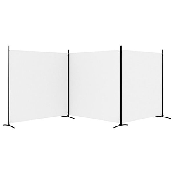 vidaXL Διαχωριστικό Δωματίου με 3 Πάνελ Λευκό 525x180 εκ. από Ύφασμα