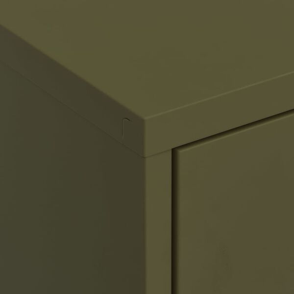 vidaXL Ντουλάπι Αποθήκευσης Πράσινο Λαδί 80x35x101,5 εκ. από Ατσάλι