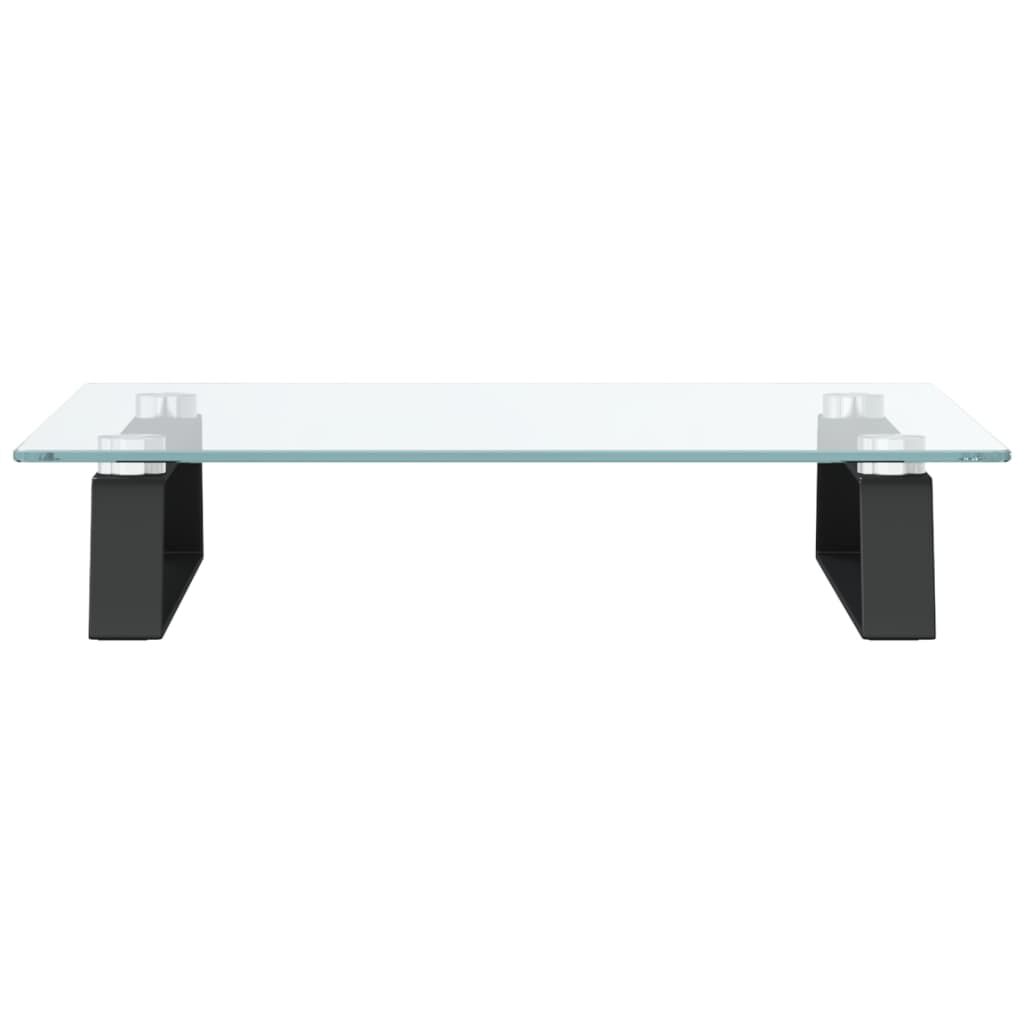 vidaXL Βάση Οθόνης Μαύρη 40x35x8 εκ. από Ψημένο Γυαλί και Μέταλλο