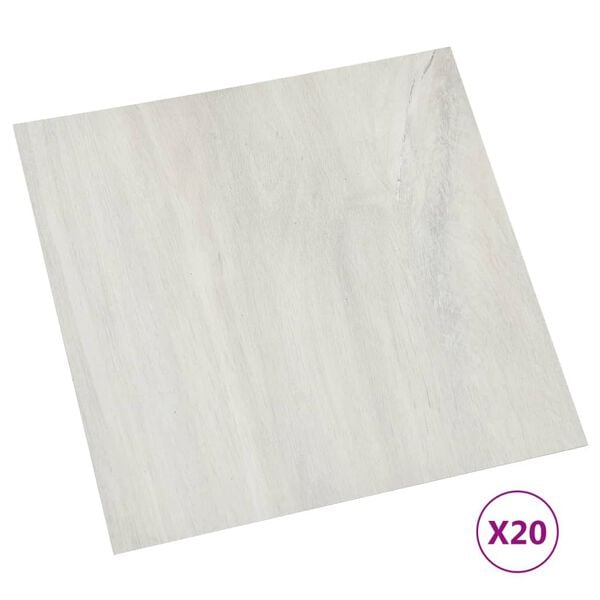 vidaXL Δάπεδο Αυτοκόλλητο Κρεμ 20 τεμ 1,86 μ² από PVC