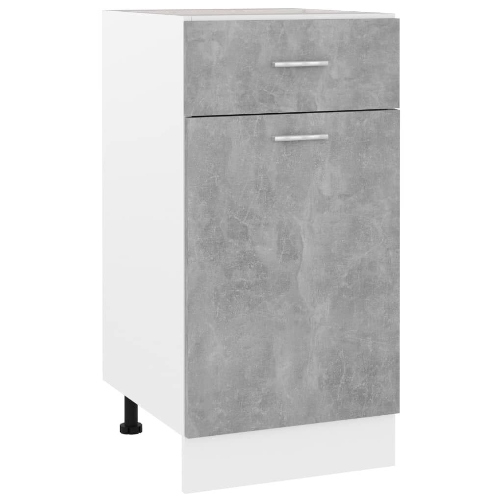 vidaXL Ντουλάπι με Συρτάρι Γκρι Σκυροδέματος 40x46x81,5 εκ Επεξ. Ξύλο