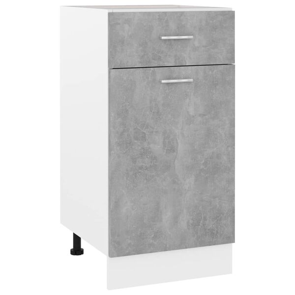 vidaXL Ντουλάπι με Συρτάρι Γκρι Σκυροδέματος 40x46x81,5 εκ Επεξ. Ξύλο