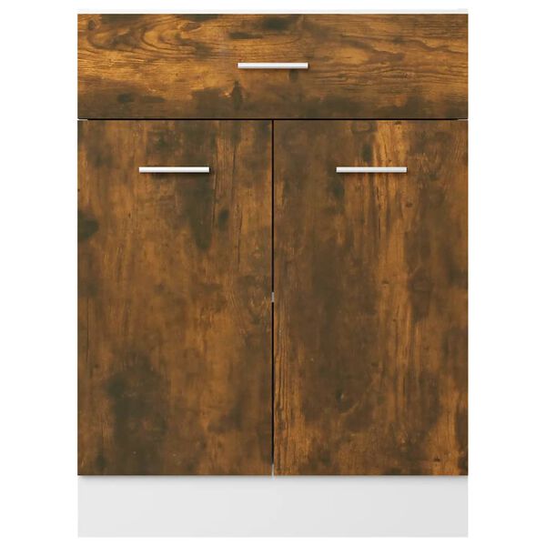 vidaXL Έπιπλο Με Συρτάρι Lyon Καπνιστή Δρυς 60x46x81,5εκ.
