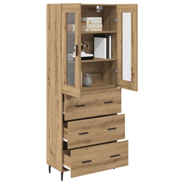 vidaXL Highboard &mu;&epsilon; &sigma;&upsilon;&rho;&tau;ά&rho;&iota; 2 pcs Artisan Oak &Epsilon;&pi;&epsilon;&xi;&epsilon;&rho;&gamma;&alpha;&sigma;&mu;έ&nu;&omicron; &xi;ύ&lambda;&omicron;