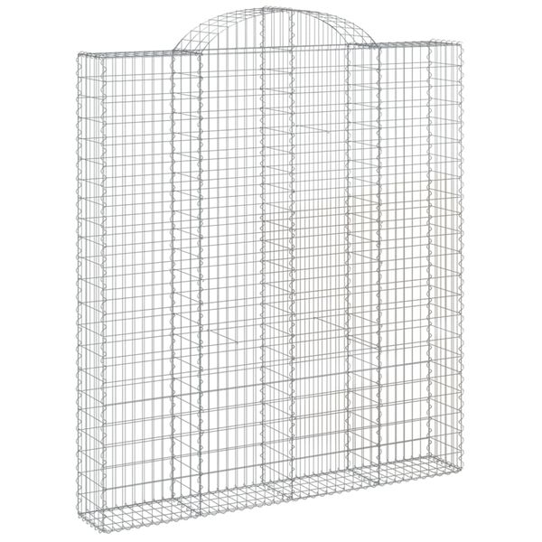 vidaXL Συρματοκιβώτια Τοξωτά 10 τεμ. 200x30x220/240 εκ. Γαλβαν. Ατσάλι