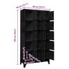 vidaXL Φοριαμός Μαύρος 90 x 40 x 180 εκ. Ατσάλινος