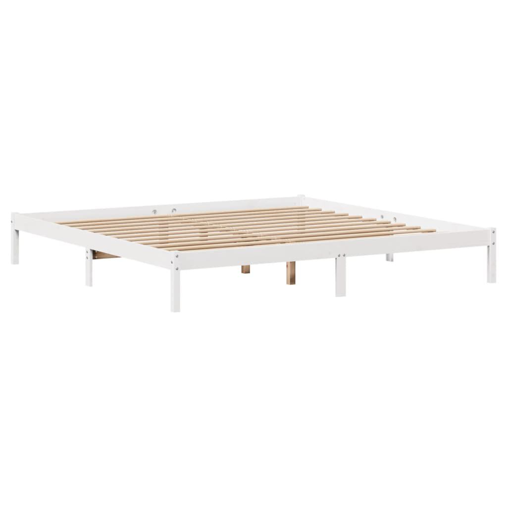 vidaXL Κρεβάτι Βιβλιοθήκη Χωρίς Στρώμα 180x200 εκ Μασίφ Ξύλο Πεύκου